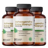 OEM Private Label 3000mg Ashwagandha Extrait Poudre Naturel Bio Capsules Supplément Santé