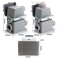 Connecteur robuste BYLJQ HDC 40P, ensemble complet, boîtier de protection, insert étanche, prise rectangulaire pour l'automatisation industrielle
