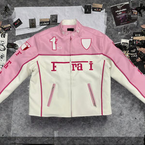 Veste de moto en cuir PU coupe-vent pour homme, taille XL, respirante, vêtements de sport de course automobile, vêtements de course moto - Product Image 2