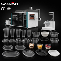Sayeah Wegwerp Plastic Bekers Maken Machine Thermovormende Machine Doorzichtige Plastic Voedselcontainer Lade Doos Thermovormende Machine
