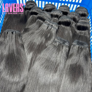 Vente en gros de mèches de cheveux humains bruts 100% avec fermeture en dentelle frontale, fournisseur de cheveux bruts alignés sur la cuticule, mèches de cheveux bruts alignées sur la cuticule - Product Image 5