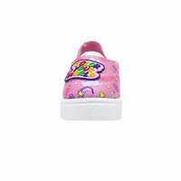 Chaussures décontractées à lacets pour enfants avec patch 3D mignon, dessus en PU durable, doublure en maille respirante, semelle extérieure en PVC antidérapante, chaussures d'école pour enfants