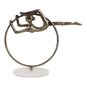 Elegante scultura di ginnasta su base in marmo per decorare la casa, come complemento d'arredo per soggiorno, bagno o come complemento per il tavolino da caffè. - Product Image 4
