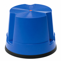 Tabouret roulant industriel 150 kg TWINCO avec roulettes rétractables, certifié TUV GS, en plastique