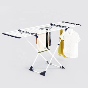 <span class=keywords><strong>Séchoir</strong></span> <span class=keywords><strong>à</strong></span> <span class=keywords><strong>linge</strong></span> extensible en métal / <span class=keywords><strong>Séchoir</strong></span> <span class=keywords><strong>à</strong></span> <span class=keywords><strong>linge</strong></span> pliable avec <span class=keywords><strong>roulettes</strong></span> pour intérieur/extérieur - Product Image 2