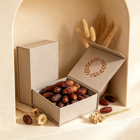 Boîte rigide en forme de coquille, matériaux durables, boîtes à dattes Medjool pour emballages cadeaux artisanaux haut de gamme