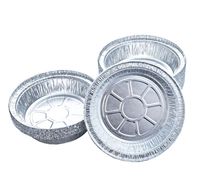 Bols en aluminium jetables de qualité alimentaire avec couvercle en plastique et fond renforcé pour cuisson au four, pâtisserie, restauration, barbecue et fêtes – Vente en gros