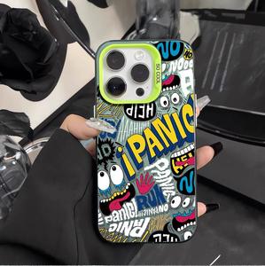 Nouvelle coque de téléphone transparente personnalisée avec motif graffiti créatif pour iPhone 17 16 15 13 Pro Max, motif dessin animé peint - Product Image 4