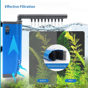 Filtro Multifunzionale per Acquario con Collo <span class=keywords><strong>d</strong></span>'Oca e Barra Spray, Pulitore per <span class=keywords><strong>Tartarughe</strong></span>, Pompa di Circolazione a Cascata per <span class=keywords><strong>Habitat</strong></span> di Rettili - Product Image 1