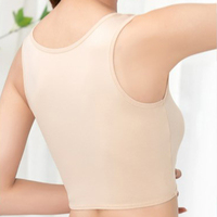 Offre Spéciale femmes transgenre garçon manqué poitrine liant doux et respectueux de la peau sans couture débardeur haut court gilet court Push up combinaison soutien-gorge