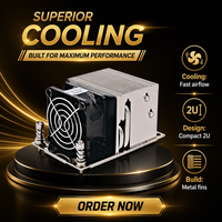 KYL4844-2UA 2U Pendingin CPU Server Aktif untuk AMD EPYC 8004 dan Ryzen Threadripper 7000, LGA4844 sTR5, TDP 225-350W, Kipas 60mm
