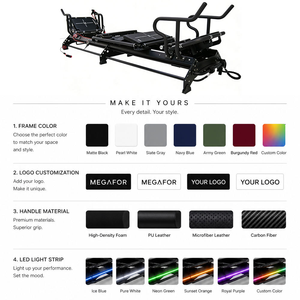 JOYFIT Macchina <span class=keywords><strong>Pilates</strong></span> Xformer di Lusso, Reformer Fitness con Struttura in Lega di Alluminio, Attrezzatura Professionale per Studio e Palestra - Product Image 6