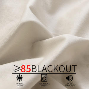 Rideau occultant de couleur unie à isolation silencieuse en velours hollandais de haute qualité, 1 pièce, utilisé pour la décoration de la maison d'hôtel - Product Image 4