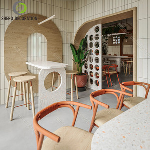 เฟอร์นิเจอร์สำหรับร้านอาหาร ร้านกาแฟ การออกแบบตกแต่งภายในร้านอาหาร โต๊ะและเก้าอี้ร้านกาแฟ - Product Image 4