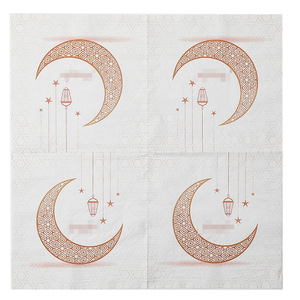 Printed Moon-Themed Disposable Paper Napkins 330mm Square For Themed Party Use - Product Image 4