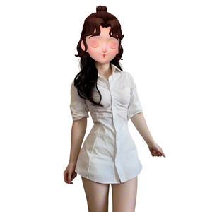 Robe chemise décontractée en mousseline amincissante et lissante pour femme, taille naturelle, imprimé léopard, col en V, coupe trapèze mi-longue, design sexy, printemps - Product Image 5