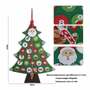 ต้นคริสต์มาสประดับประตูคุณภาพสูงทำจากผ้าสักหลาดโพลีเอสเตอร์พร้อมเรื่องราวเกี่ยวกับต้นคริสต์มาส จีน (ปักกิ่ง) ขายส่ง - Product Image 2
