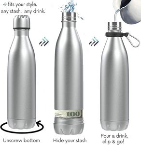 Botella de Acero Inoxidable para Guardar Objetos de Valor, Botella de Almacenamiento Secreto, Caja Fuerte para Esconder Llaves, Capacidad de 750 ml/16 oz - Product Image 3