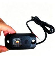 Lampu LED Rock Merah Putih 12V yang Dapat Diredupkan dengan Sakelar Terintegrasi untuk Rak Atap, Kanopi, Pintu Bagasi, Kabin, dan Mobil