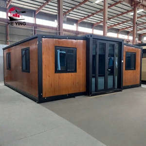 Maison conteneur modulaire préfabriquée extensible à double aile de 20 pieds Kit de cabine prête à l'emploi à 2 chambres Design chinois - Product Image 3