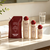 Kit de Bouteilles en Plastique à Bouchon Rond pour Lotion, Tonique, et Vaporisateur avec Pochette Doypack à Bec Verseur Rechargeable 250ml – Ensemble d'Emballage Cosmétique