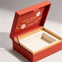Boîte cadeau rigide à clapet personnalisée avec estampage à chaud de luxe, logo personnalisé, insert en velours pour emballage de bijoux, cosmétiques et parfums