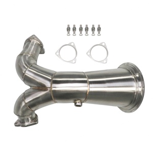 Top-Quality Reducing Straight Downpipe Exhaust With Brushed for Audi S4 S5 B9 2019-2022 3.0T,OEM & ODM Available - Product Image 1