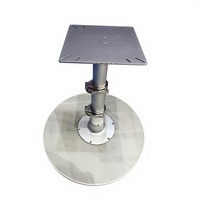 Accessoires marins : Meuble de ponton, piétement de table réglable pour bateau ponton avec bouton, piétement pour meubles de camping-car
