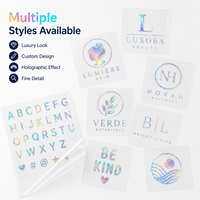 Étiquettes autocollantes personnalisées en transfert UVDTF holographique, décalcomanies avec logo personnalisé pour l'emballage en verre, plastique et métal