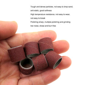 Rollos de papel abrasivo de pulido rojo de 12,7x12,7mm, tambor de lijado, anillo de papel de lija, rollo de papel de lija <span class=keywords><strong>para</strong></span> carpintería, pulido artesanal de Metal - Product Image 5