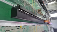Cheminée électrique encastrée en acier inoxydable avec simulation de flamme réaliste, humidification et évaporation 3D pour la décoration de la maison et du salon