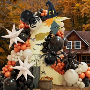 Kit Arco di <span class=keywords><strong>Palloncini</strong></span> per Halloween <span class=keywords><strong>con</strong></span> <span class=keywords><strong>Palloncini</strong></span> Neri a Forma di Cappello da Strega e <span class=keywords><strong>Ragno</strong></span> per Decorazioni di Feste di Compleanno e Halloween - Product Image 4