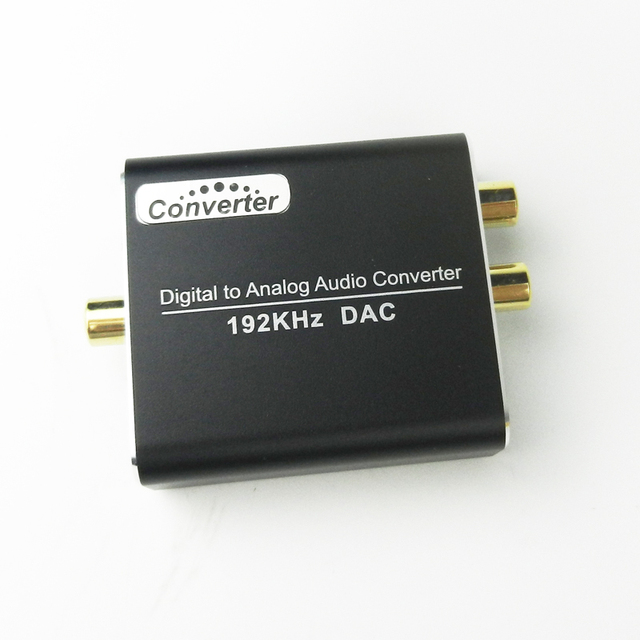 3.5mm Digital to Analog Audio Converter Amplifier Decoder Optical Fiber Coaxial Signal to Analog Stereo Audio Adapter R/L Audio