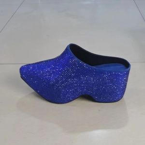 Ladies Shoes Free Shipping Full Rhinestone Sandalia Plataforma High Quality Style Chunky Platform <b>Sandals</b> - Product Image 3