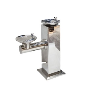 Bebedero de Acero Inoxidable, Dispensador de Agua Fría y Caliente para Exteriores, Montado en el Suelo - Product Image 4