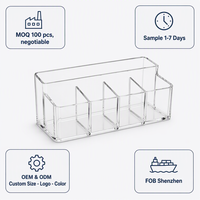 Boîte de rangement pour reçus en acrylique Calic, transparente, pour bureau, pour factures, notes, classement, taille personnalisée, OEM, vente en gros