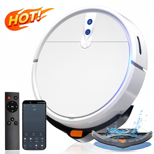 Aspirateur robot intelligent Alexa 3000Pa à forte aspiration, filtre HEPA, batterie 4400mAh, nettoyage humide/sec 3-en-1, balayage automatique, pour hôtel - Product Image 1