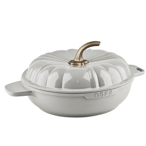 Đầy Màu sắc cảm ứng cơ sở <span class=keywords><strong>11</strong></span> cái vẻ đẹp bí ngô soong Cookware Set với nắp nhôm - Product Image 2