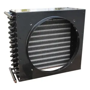 Hot Sale Air Cooled Kondensor dengan Dua Kipas untuk Pendinginan Ruang Dingin Condensing Unit Condenser Coil