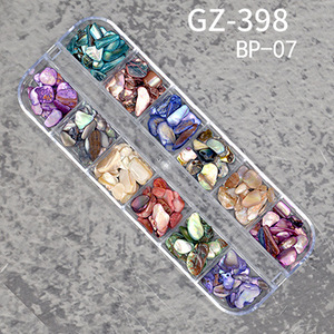 12 Grid Sea <b>Shell</b> Fragments Nail Sequins 3D Mixed Color <b>Abalone</b> <b>Shell</b> Flakes for UV Gel Nail Art Decoration Salon Manicure - Product Image 4