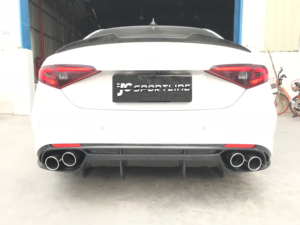 Labbro Paraurti Posteriore in Fibra di Carbonio per <span class=keywords><strong>Alfa</strong></span> Romeo Giulia Sport <span class=keywords><strong>Berlina</strong></span> 4 Porte 2017-2020 - Product Image 2