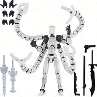Figur Aksi Robot Mini Kustom Model Boneka Dummy Robot Multi-sendi yang Dapat Digerakkan Mainan Figur Aksi Cetak 3D untuk Anak-anak