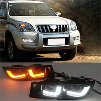 Accessoires de voiture DRL pour Toyota Land Cruiser Prado FJ120 2003 -2009 Feux de jour à LED Clignotant LC120 Feux antibrouillard à LED