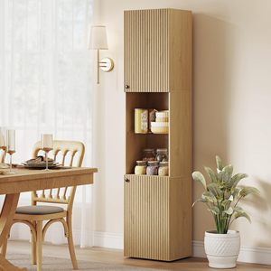 SENYU Tall Bathroom Cabinet <b>Narrow</b> Bathroom Storage Cabinet for Corner Space Freestanding Storage Organizer with Adjustable Shel - Product Image 2