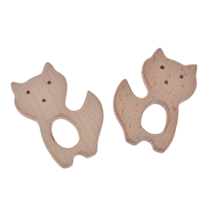 Top Qualité Fabricant Produire Sécurité Bébé Dentition Jouets <span class=keywords><strong>renard</strong></span> Animal <span class=keywords><strong>En</strong></span> <span class=keywords><strong>Bois</strong></span> de Dentition - Product Image 2