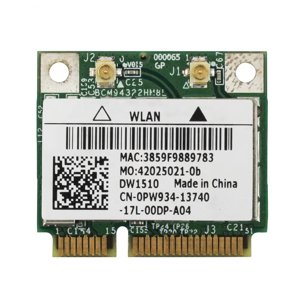 ForBroadCom BCM94322HM8L DW1510 BCM94322 BCM4322 de banda Dual + 300Mbps de mitad de semestre Mini PCI-Express tarjeta inalámbrica para DELL E4200 E5500 Z09