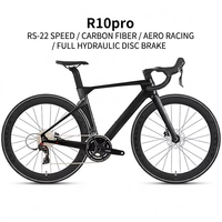 2026年热销公路自行车轻量级R10 Pro 22速碳纤维车架700C铝合金车轮全液压碟刹