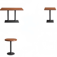 Table de restaurant carrée en pierre frittée Leer avec bord en PVC, base en acier inoxydable doré, design moderne, fonction plaque de cuisson à induction