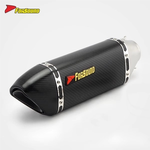 Forsound Factory - Silenciador Universal <span class=keywords><strong>de</strong></span> Fibra <span class=keywords><strong>de</strong></span> Carbono <span class=keywords><strong>de</strong></span> 51mm para Motocicleta, Estilo <span class=keywords><strong>Akrapovic</strong></span>, Tipo Slip-On, <span class=keywords><strong>Precio</strong></span> Mayorista - Product Image 3