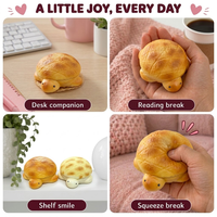 Jouet sensoriel anti-stress en forme de tortue à presser, à remontée lente, taille double main, pour le divertissement et la relaxation, pour enfants de 3 ans et plus et adultes